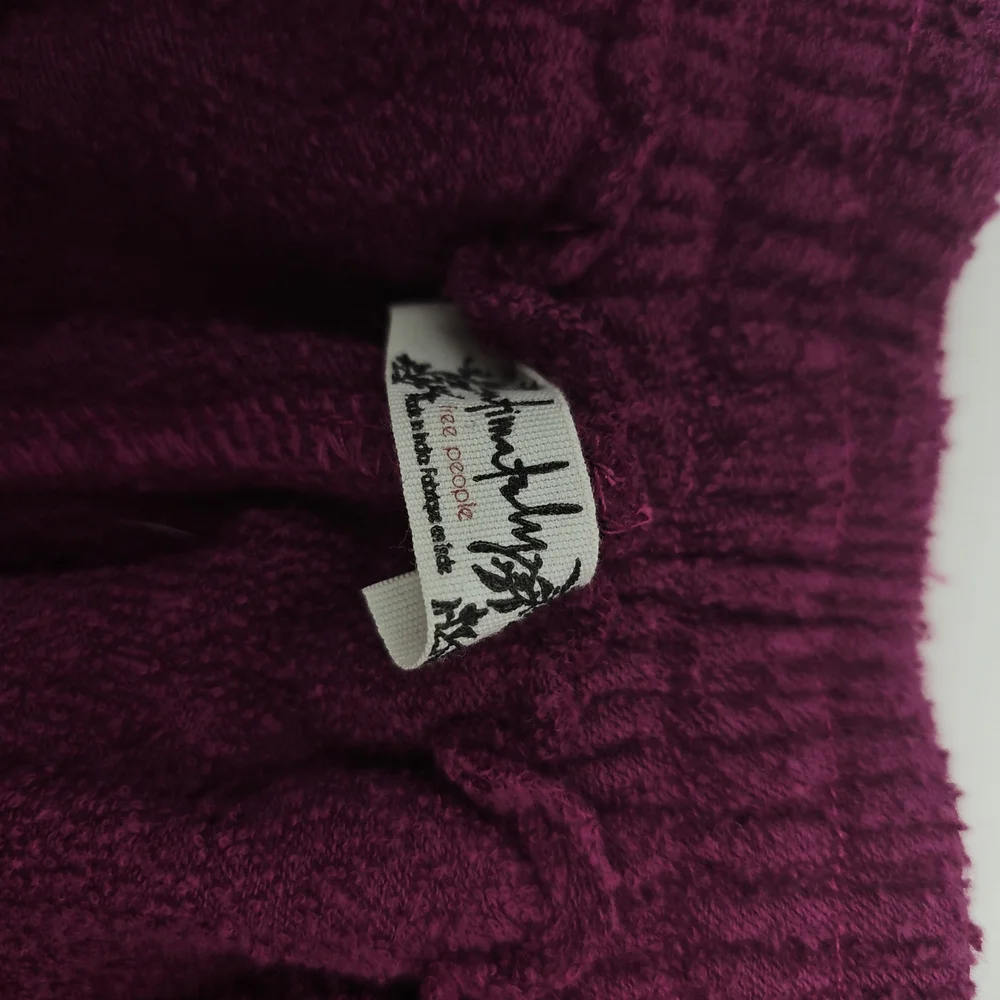 Free People Purple Pajama Pants Slow It Down Joggers - Picture 2 of 8